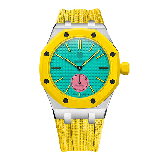 Wristform Classic Royal Pop Case - Yellow Strap, 3 O'Clock Crown