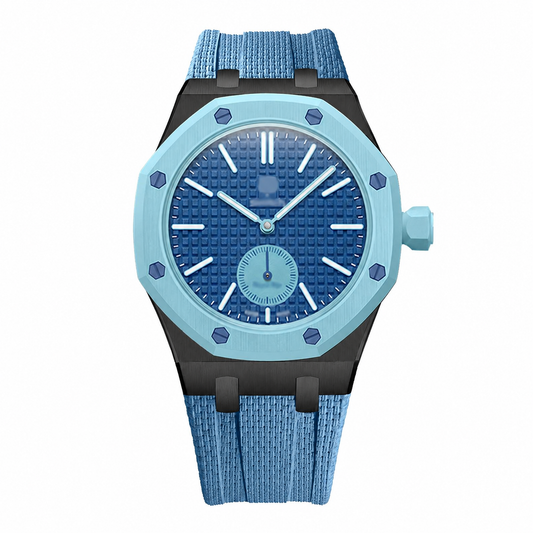Wristform Classic Royal Pop Case - Light blue Strap, 3 O'Clock Crown