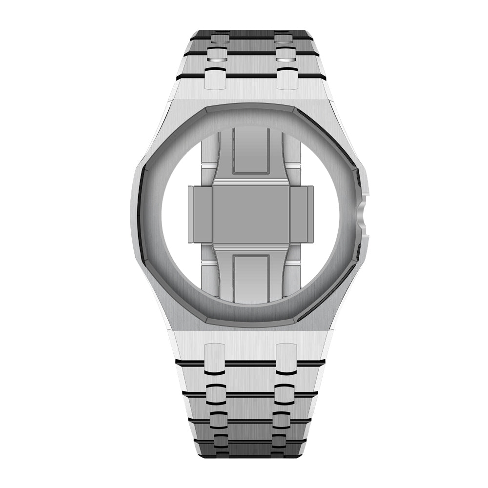 Wristform Classic Royal Pop Case - Silver Bracelet, 3 O'Clock Crown