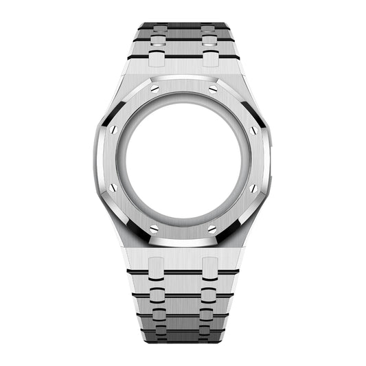 Wristform Full-Coverage Royal Pop Case - Silver Bracelet, 3 O'Clock Crown