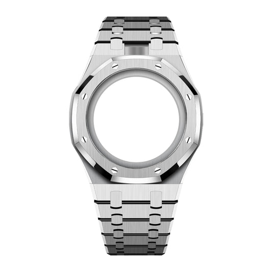 Wristform Full-Coverage Royal Pop Case - Silver Bracelet, 12 O'Clock Crown