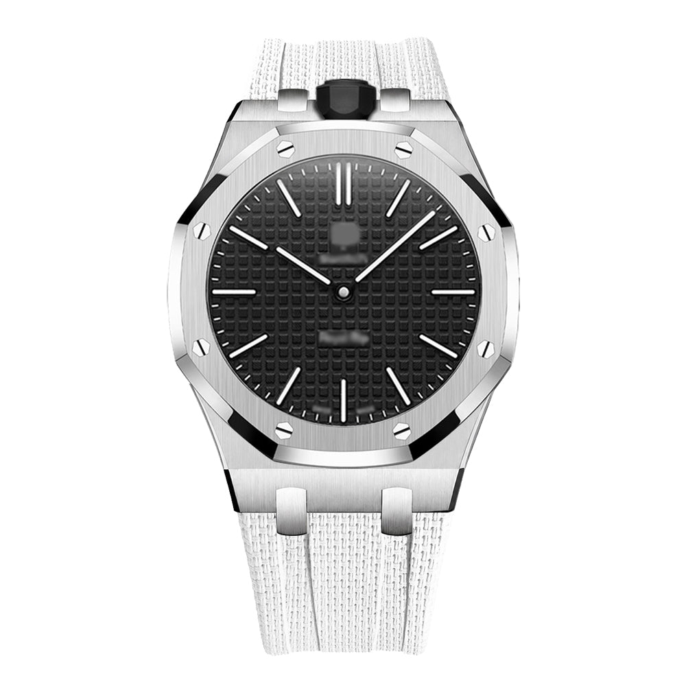 Wristform Full-Coverage Royal Pop Case - White Strap, 12 O'Clock Crown