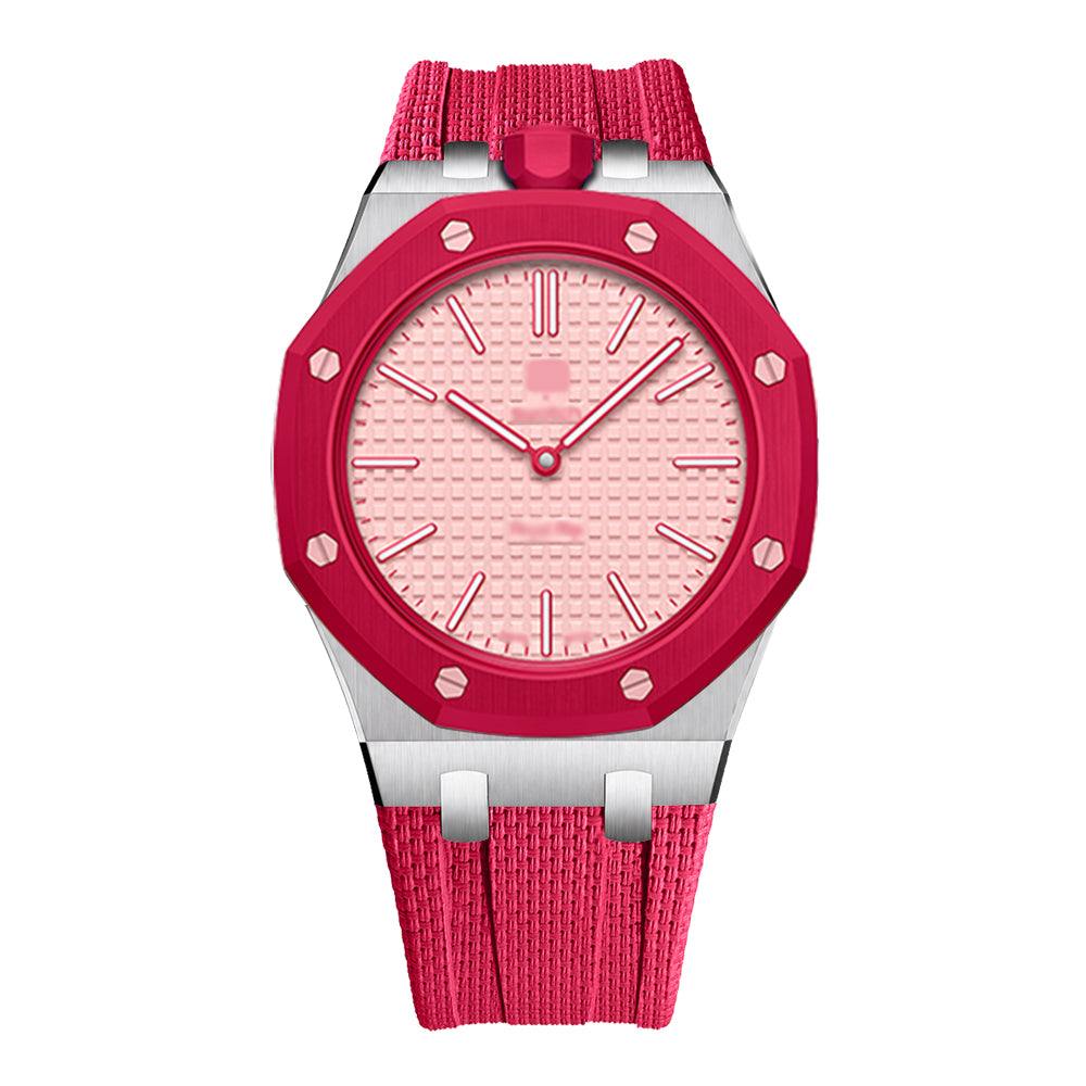 Wristform Classic Royal Pop Case - Red Strap, 12 O'Clock Crown