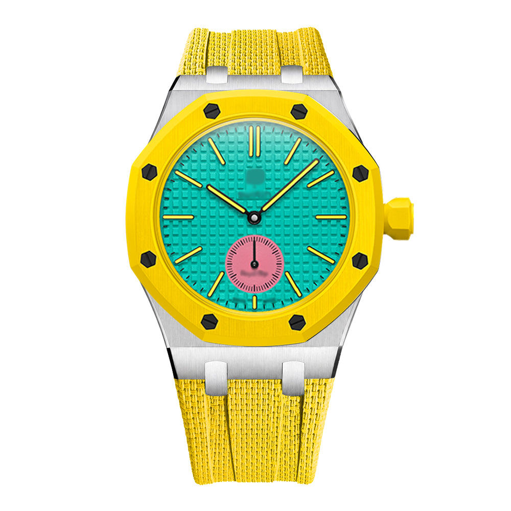 Wristform Classic Royal Pop Case - Yellow Strap, 3 O'Clock Crown