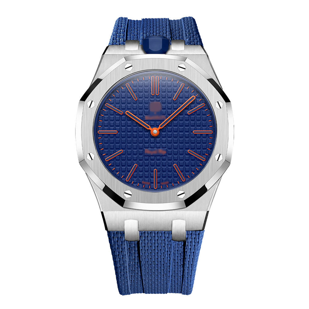 Wristform Full-Coverage Royal Pop Case - Dark Blue Strap, 12 O'Clock Crown