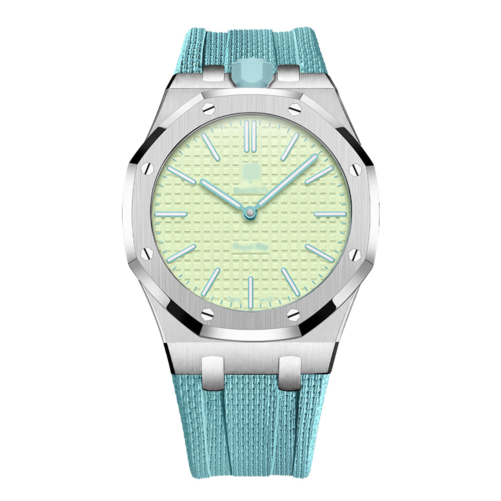 Wristform Full-Coverage Royal Pop Case - Sky Blue Strap, 12 O'Clock Crown