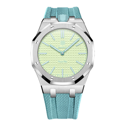 Wristform Full-Coverage Royal Pop Case - Sky Blue Strap, 12 O'Clock Crown