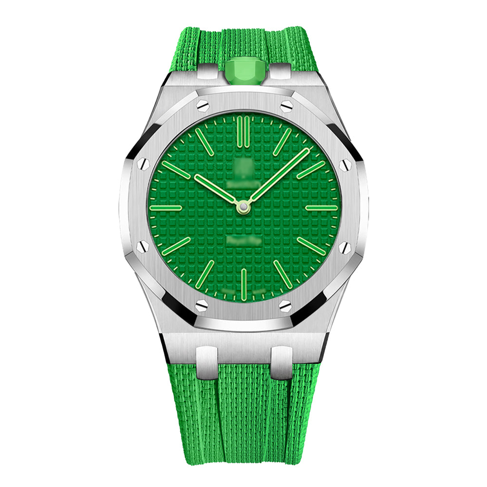 Wristform Full-Coverage Royal Pop Case - Green Strap, 12 O'Clock Crown