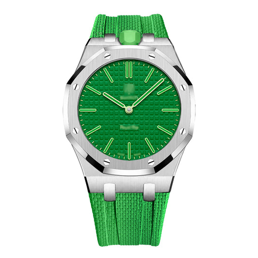 Wristform Full-Coverage Royal Pop Case - Green Strap, 12 O'Clock Crown