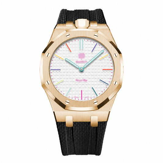 Wristform Full-Coverage Royal Pop Case - Black Strap, 12 O'Clock Crown