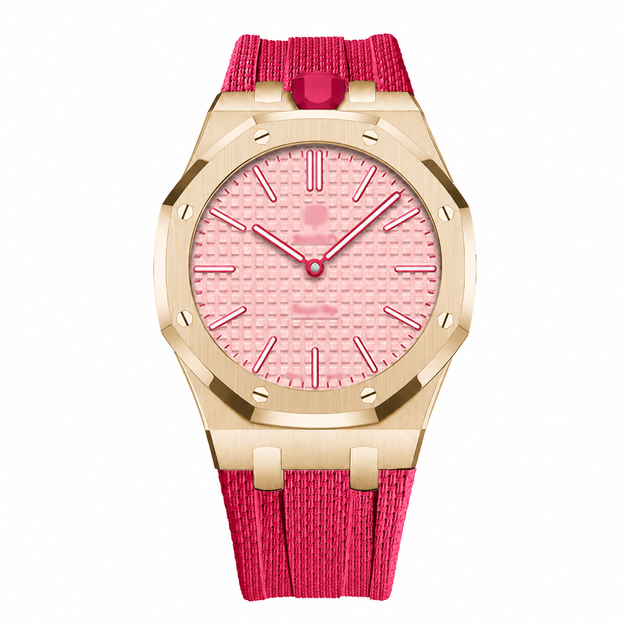 Wristform Full-Coverage Royal Pop Case - Red Strap, 12 O'Clock Crown