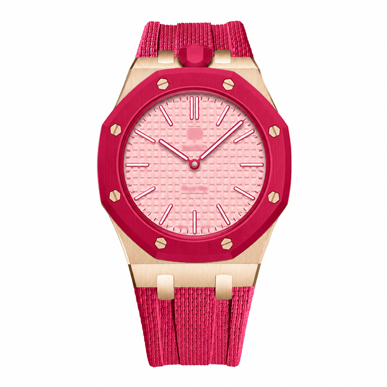 Wristform Classic Royal Pop Case - Red Strap, 12 O'Clock Crown