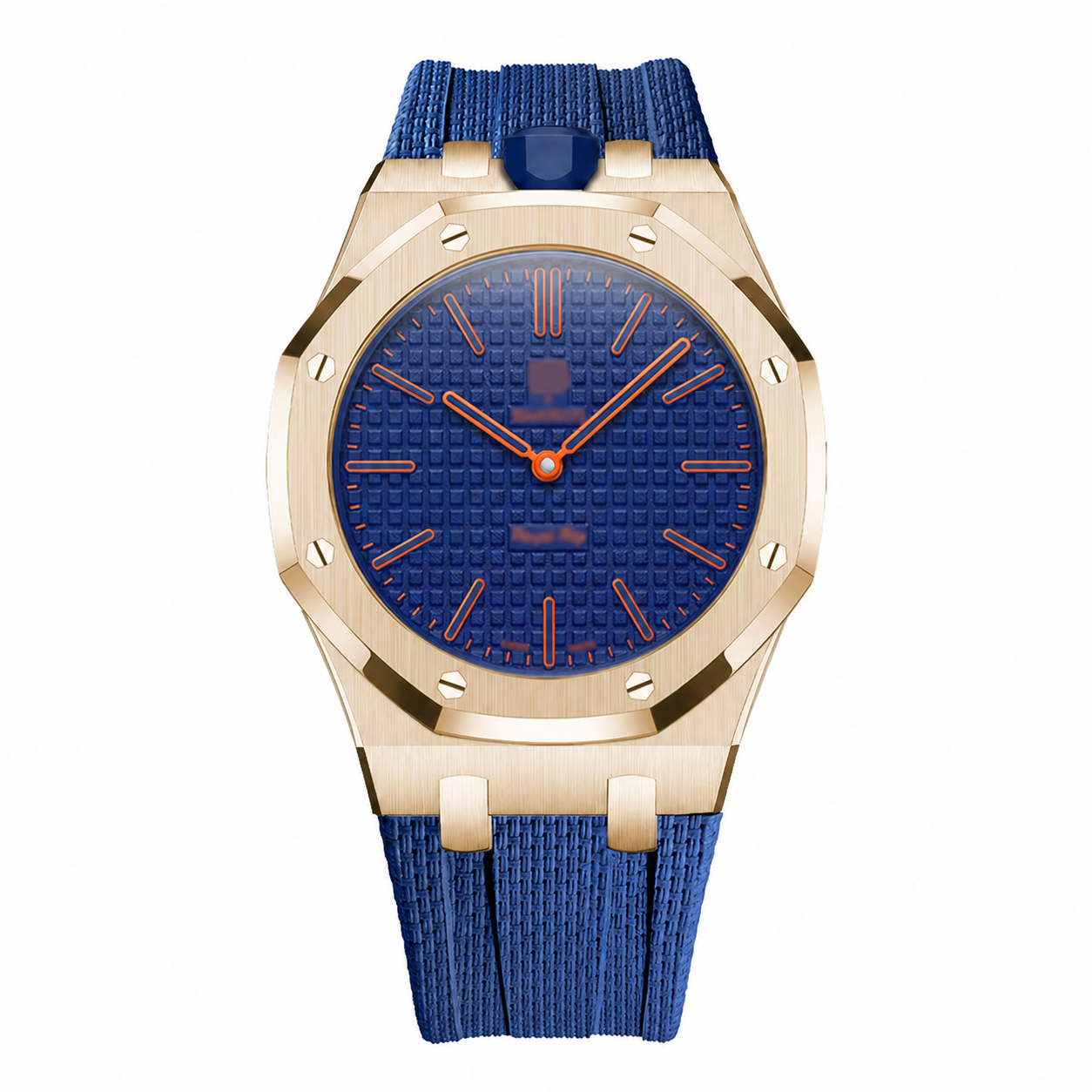 Wristform Full-Coverage Royal Pop Case - Dark Blue Strap, 3 O'Clock Crown
