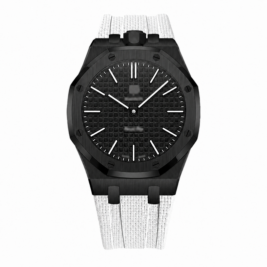 Wristform Full-Coverage Royal Pop Case - White Strap, 12 O'Clock Crown