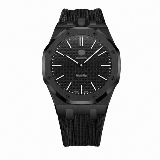 Wristform Full-Coverage Royal Pop Case - Black Strap, 12 O'Clock Crown