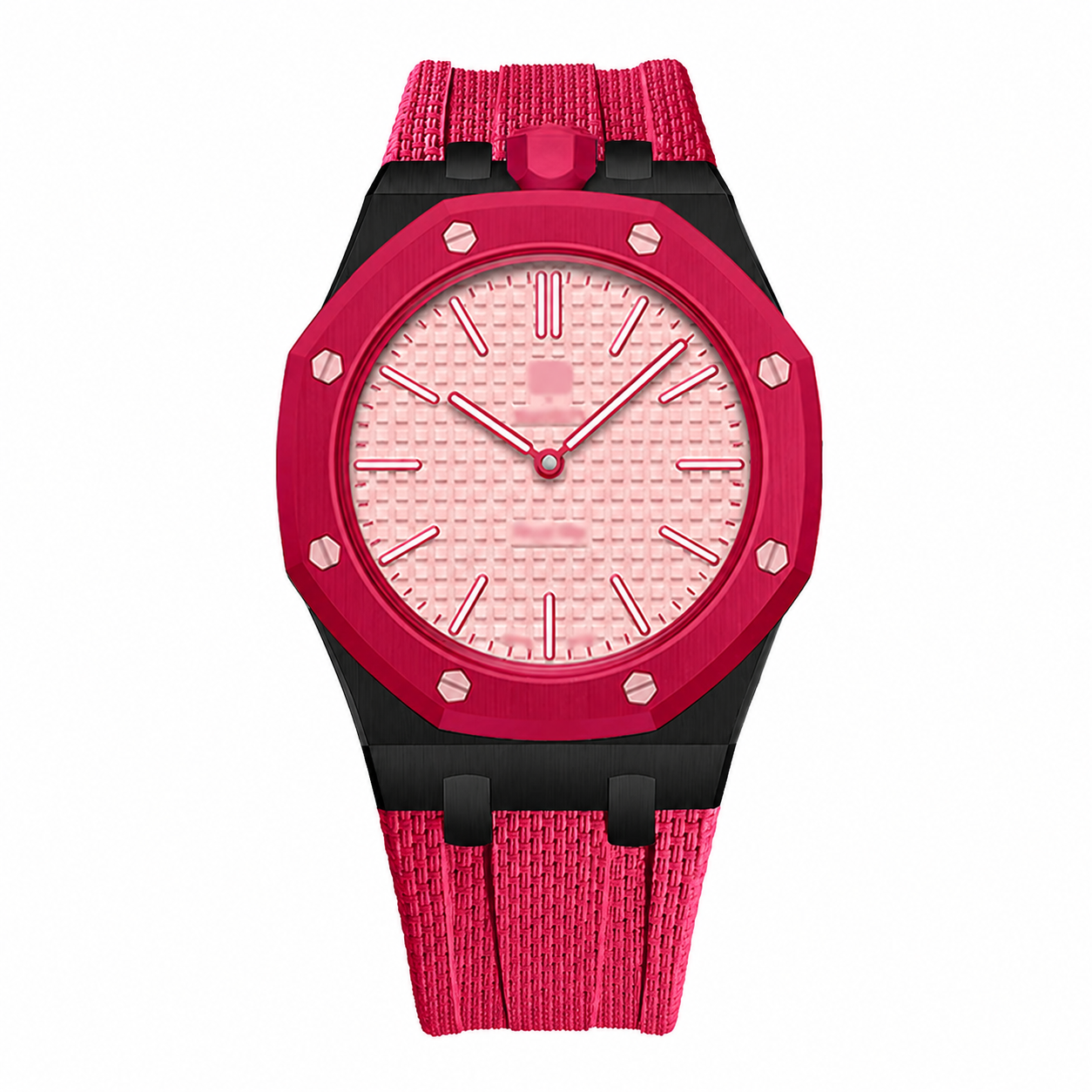 Wristform Classic Royal Pop Case - Red Strap, 12 O'Clock Crown