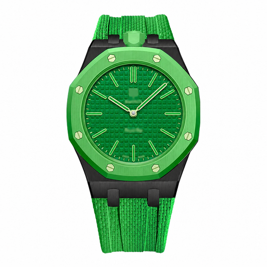 Wristform Classic Royal Pop Case - Green Strap, 12 O'Clock Crown
